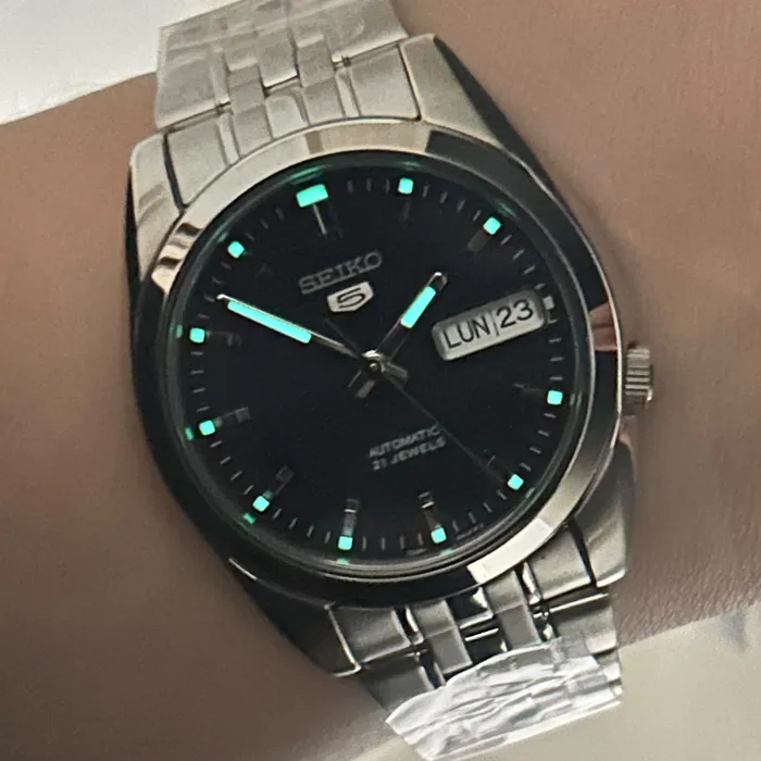 Relógio Seiko 5 Clássico Automático SNK357 Azul 37mm | Taniguchi Relógios