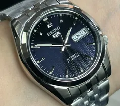 Relógio Seiko 5 Clássico Automático SNK357 Azul 37mm | Taniguchi Relógios - imagem 3