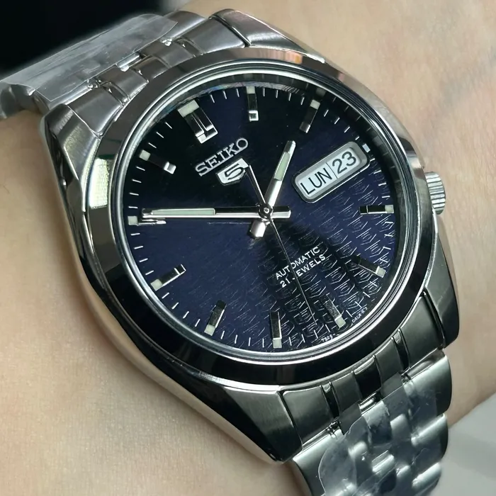Relógio Seiko 5 Clássico Automático SNK357 Azul 37mm | Taniguchi Relógios