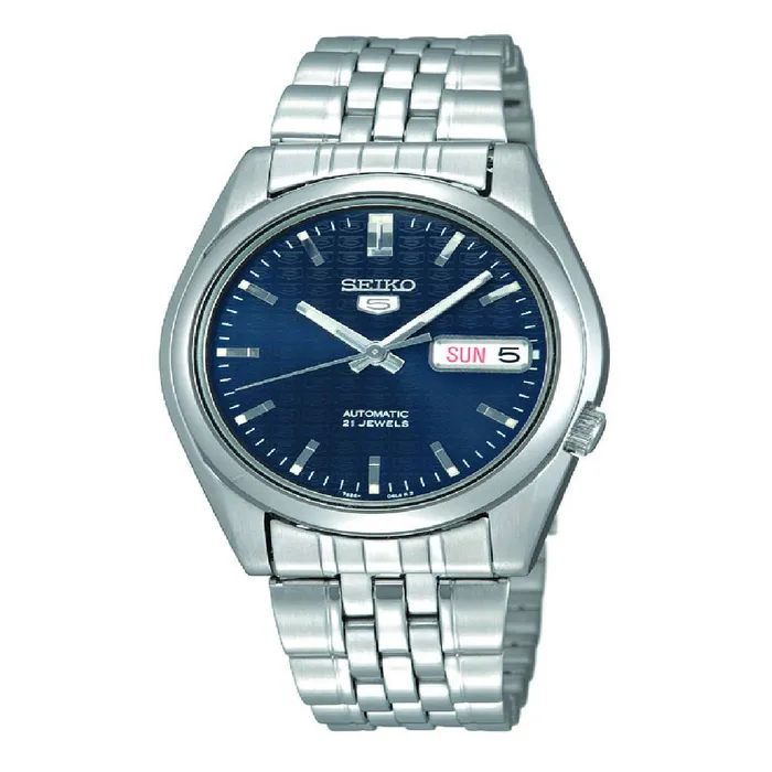 Relógio Seiko 5 Clássico Automático SNK357 Azul 37mm | Taniguchi Relógios