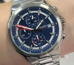 Relógio Orient Solartech Cronógrafo MBSSC282 D1SX Azul 42mm | Taniguchi Relógios - imagem 1