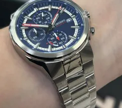 Relógio Orient Solartech Cronógrafo MBSSC282 D1SX Azul 42mm | Taniguchi Relógios - imagem 5