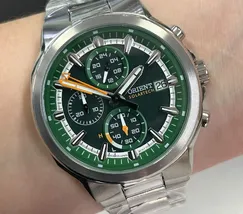 Relógio Orient Solartech Cronógrafo MBSSC282 E1SX Verde 42mm | Taniguchi Relógios - imagem 1