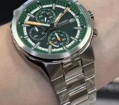 Relógio Orient Solartech Cronógrafo MBSSC282 E1SX Verde 42mm | Taniguchi Relógios - imagem 5