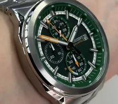 Relógio Orient Solartech Cronógrafo MBSSC282 E1SX Verde 42mm | Taniguchi Relógios - imagem 3