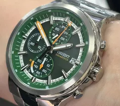 Relógio Orient Solartech Cronógrafo MBSSC282 E1SX Verde 42mm | Taniguchi Relógios - imagem 4