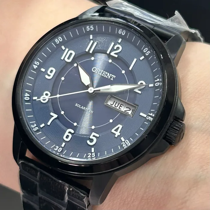 Relógio Orient Solartech MPSS1057 D1SX Azul 41mm | Taniguchi Relógios