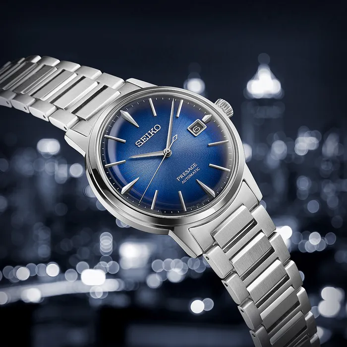 Relógio Seiko 5 Sports SRPJ13 Aviation Automático Azul | Taniguchi Relógios