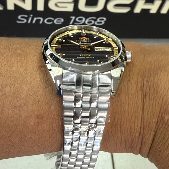 Relógio Orient 3 Estrelas Heritage YN6SS019-G1SX Preto | Taniguchi Relógios