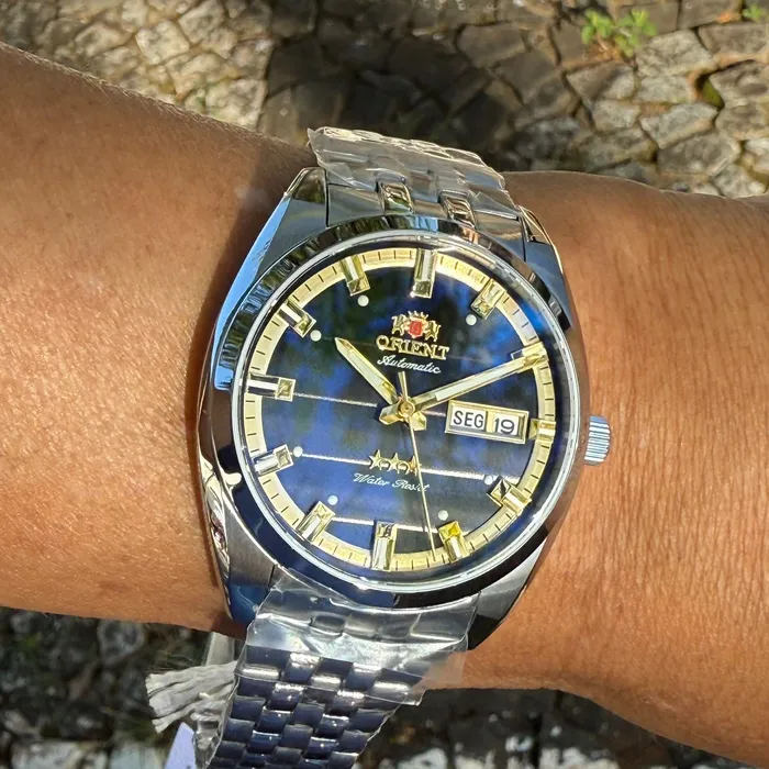 Relógio Orient 3 Estrelas Heritage YN6SS019-G1SX Preto | Taniguchi Relógios