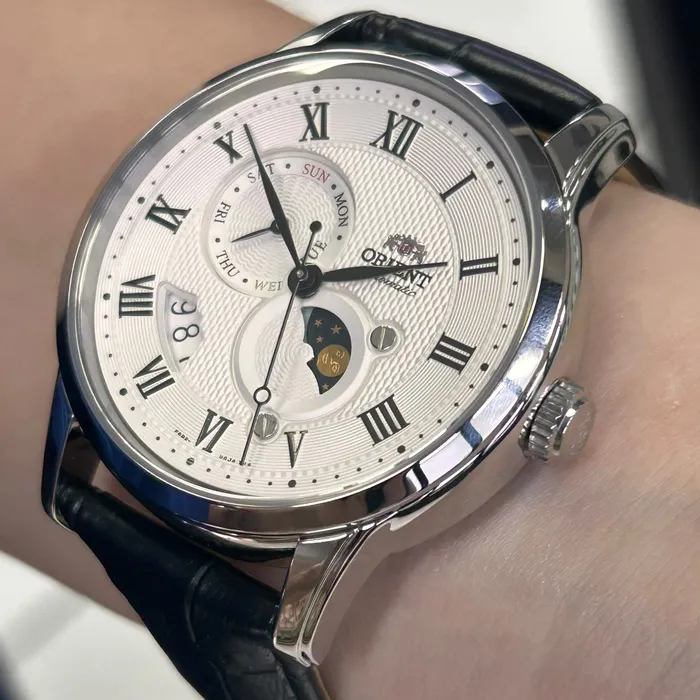 Relógio Orient Sun & Moon Automático RA-AK0008S30B Champagne | Taniguchi Relógios