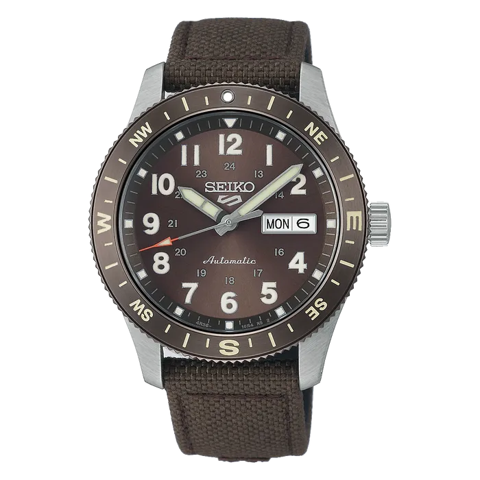 Relógio Seiko 5 Sports Field Series HDB009B1 Marrom | Taniguchi Relógios