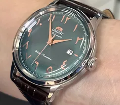 Relógio Orient Bambino Arabic Dial RA-AC0035E30B Verde | Taniguchi Relógios - imagem 4