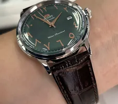 Relógio Orient Bambino Arabic Dial RA-AC0035E30B Verde | Taniguchi Relógios - imagem 5