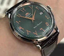 Relógio Orient Bambino Arabic Dial RA-AC0035E30B Verde | Taniguchi Relógios - imagem 3