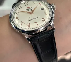 Relógio Orient Bambino Arabic Dial RA-AC0038S30B Branco | Taniguchi Relógios - imagem 4