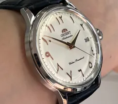 Relógio Orient Bambino Arabic Dial RA-AC0038S30B Branco | Taniguchi Relógios - imagem 2