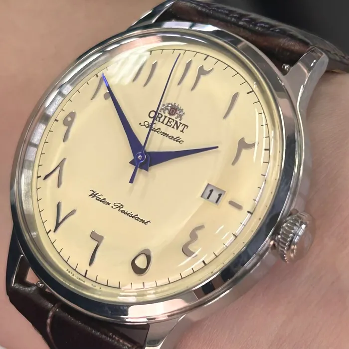 Relógio Orient Bambino Arabic Dial RA-AC0039Y30B Marfim | Taniguchi Relógios