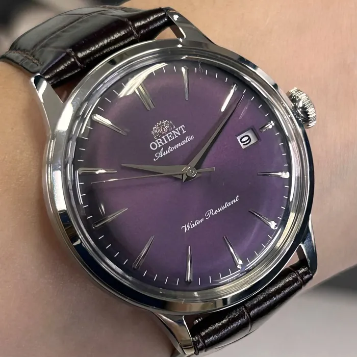 Relógio Orient Bambino Version 7 RA-AC0032V30B Roxo | Taniguchi Relógios