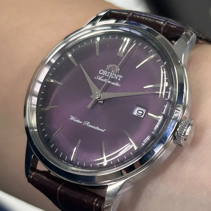 Relógio Orient Bambino Version 7 RA-AC0032V30B Roxo | Taniguchi Relógios