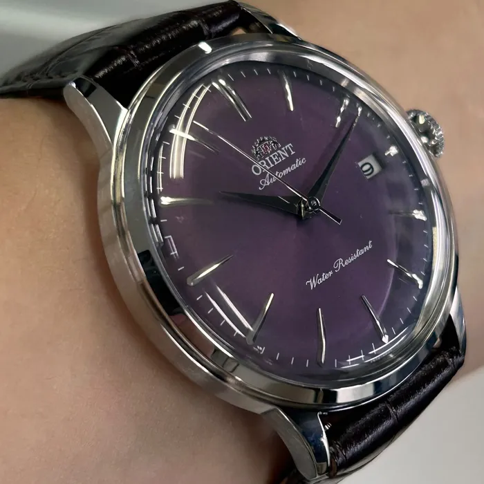 Relógio Orient Bambino Version 7 RA-AC0032V30B Roxo | Taniguchi Relógios