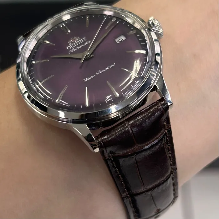 Relógio Orient Bambino Version 7 RA-AC0032V30B Roxo | Taniguchi Relógios
