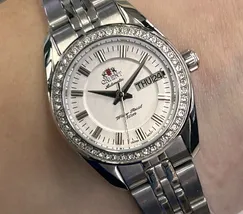 Relógio Orient Automático Feminino Prata NH6SS006 24mm | Taniguchi Relógios - imagem 1