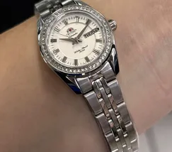 Relógio Orient Automático Feminino Prata NH6SS006 24mm | Taniguchi Relógios - imagem 5