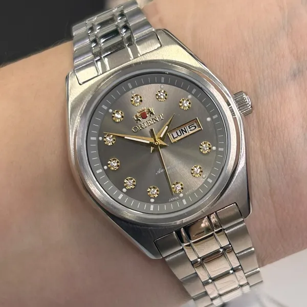 Orient 3 EStrelas Automático Feminino Classico NH6SS006 grafite