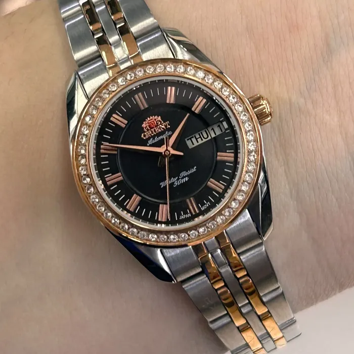 Relógio Orient 3 Estrelas Automático Feminino Azul NH6MM006 24mm | Taniguchi Relógios
