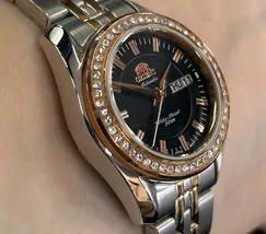 Relógio Orient 3 Estrelas Automático Feminino Azul NH6MM006 24mm | Taniguchi Relógios - imagem 3