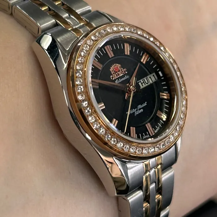 Relógio Orient 3 Estrelas Automático Feminino Azul NH6MM006 24mm | Taniguchi Relógios