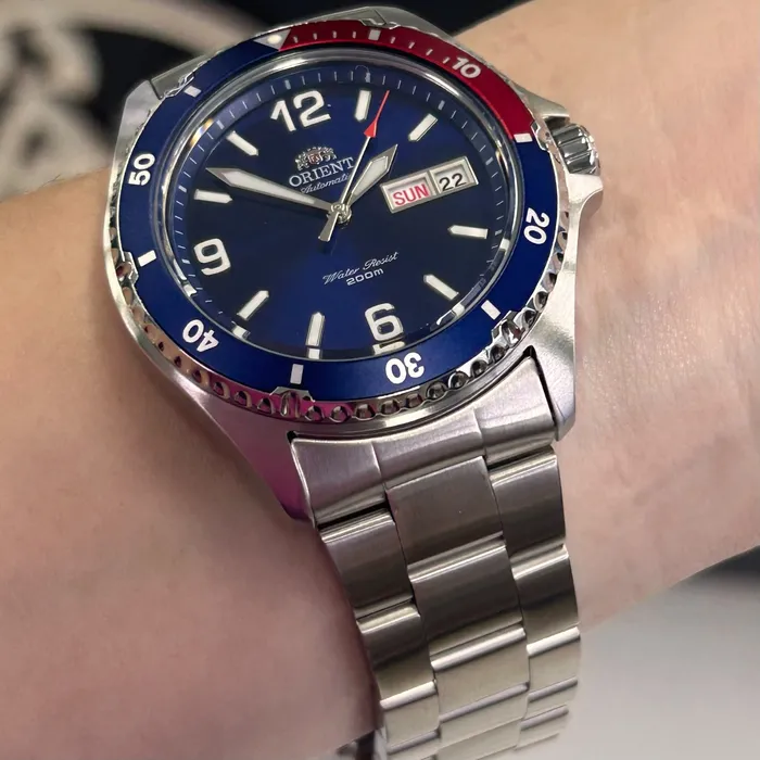 Relógio Orient Mako 3 Automático Azul FAA02009D9 41,5mm | Taniguchi Relógios