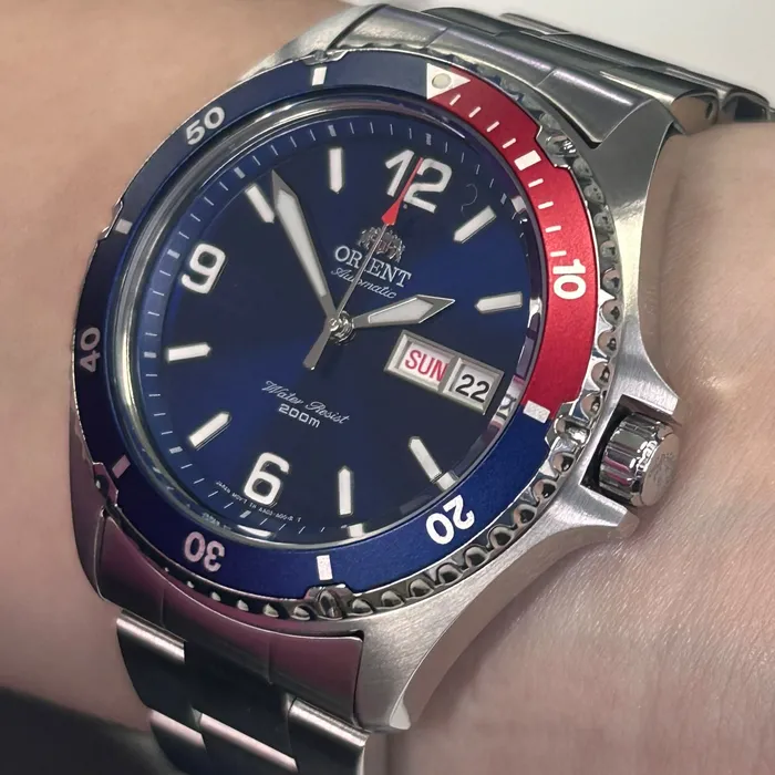 Relógio Orient Mako 3 Automático Azul FAA02009D9 41,5mm | Taniguchi Relógios