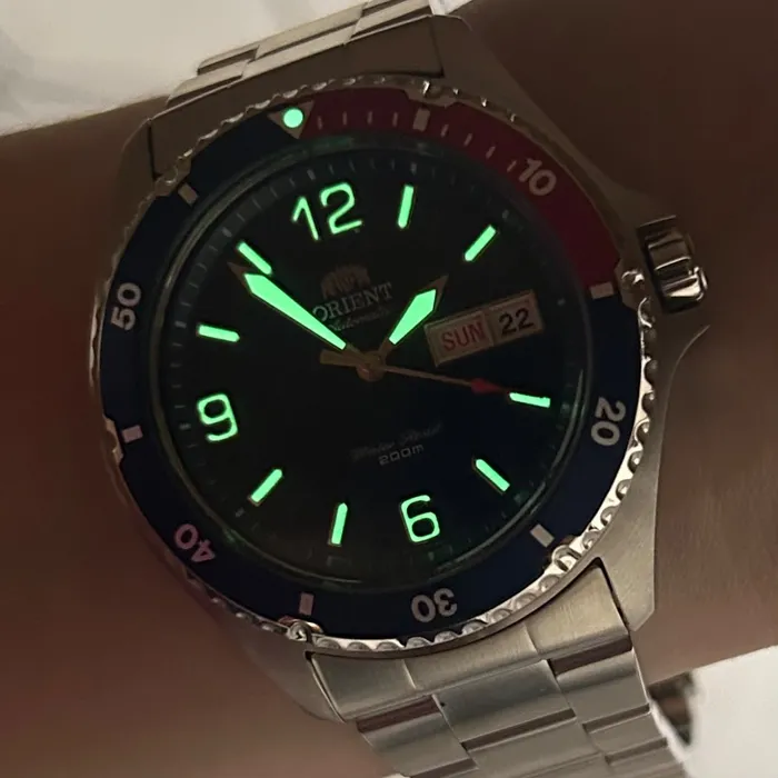 Relógio Orient Mako 3 Automático Azul FAA02009D9 41,5mm | Taniguchi Relógios