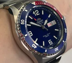 Relógio Orient Mako 3 Automático Azul FAA02009D9 41,5mm | Taniguchi Relógios - imagem 3