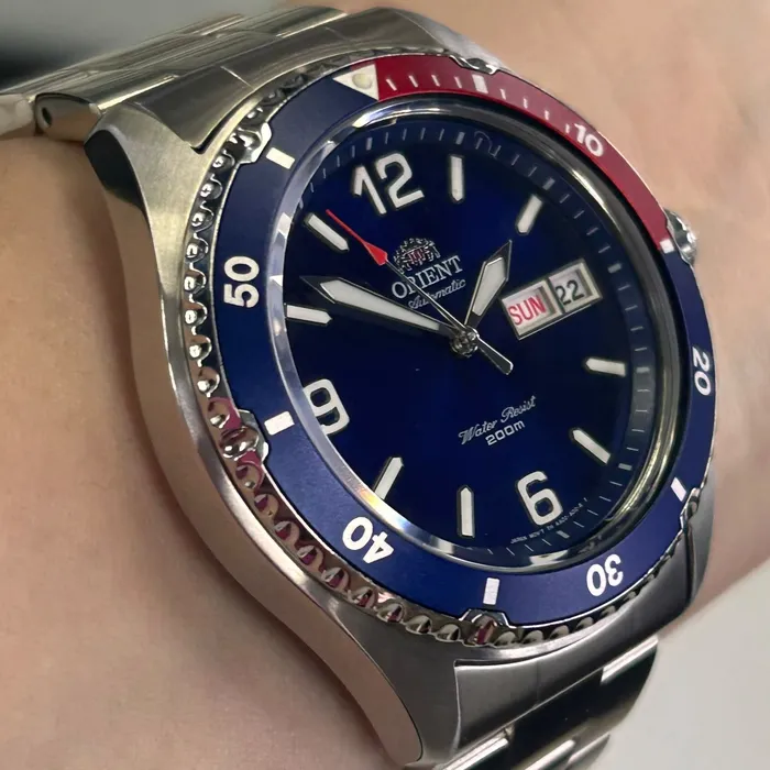 Relógio Orient Mako 3 Automático Azul FAA02009D9 41,5mm | Taniguchi Relógios