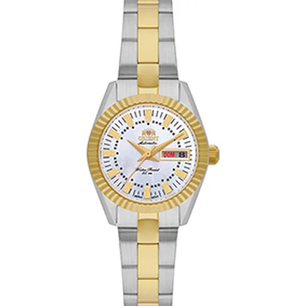 Orient 3 EStrelas Automático Feminino Classico NH6MM005 Madrepérola