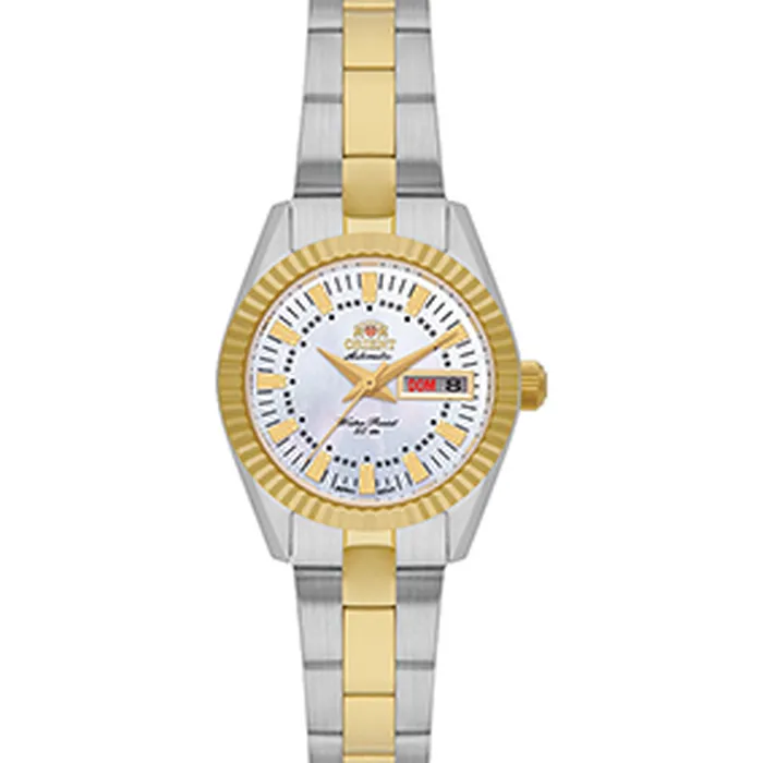 Relógio Orient 3 Estrelas Feminino Automático NH6MM005 B1SK Bicolor | Taniguchi Relógios
