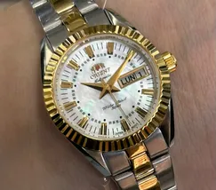 Relógio Orient 3 Estrelas Feminino Automático NH6MM005 B1SK Bicolor | Taniguchi Relógios - imagem 1