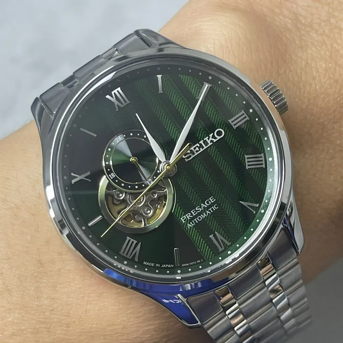 Seiko Presage Automático Zen Garden SSA463J1 Karensui Musgo