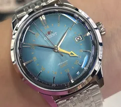 Relógio Orient Special Calibers GMT NH3SS019-E1SX Azul Turquesa | Taniguchi Relógios - imagem 1