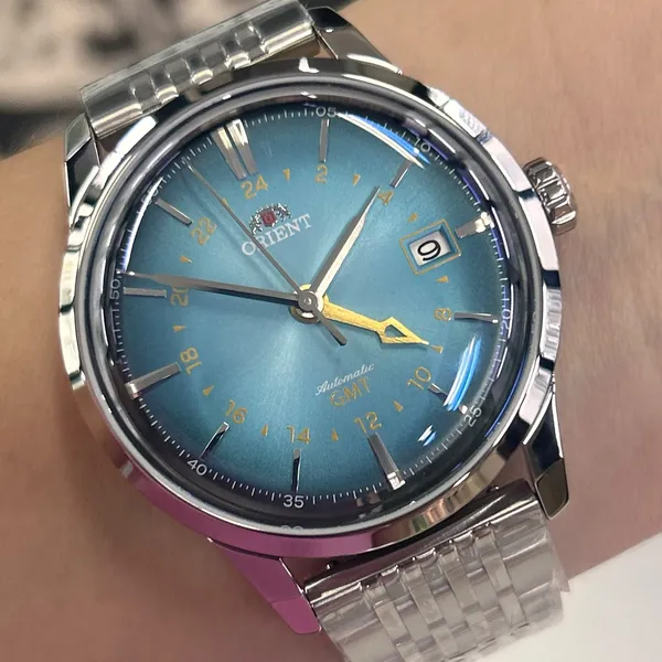 Orient Automático Special Calibers Classico GMT NH3SS019 verde claro