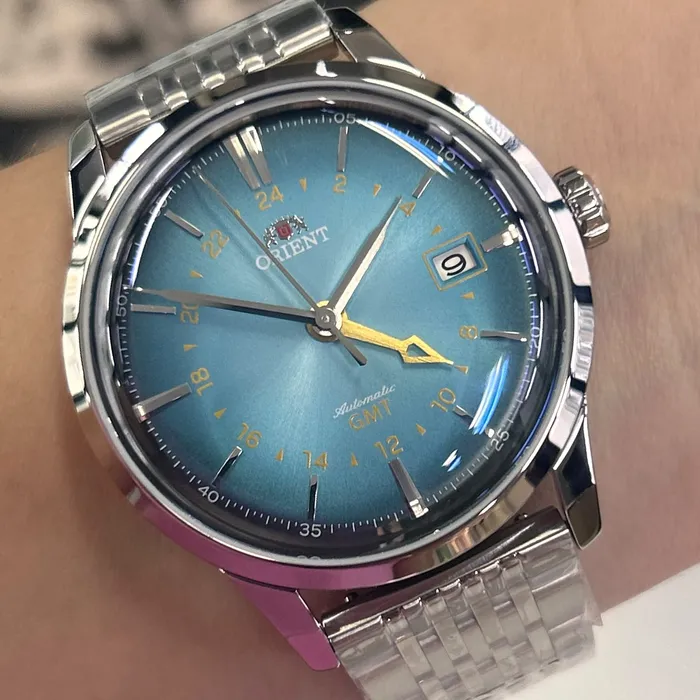 Relógio Orient Special Calibers GMT NH3SS019-E1SX Azul Turquesa | Taniguchi Relógios