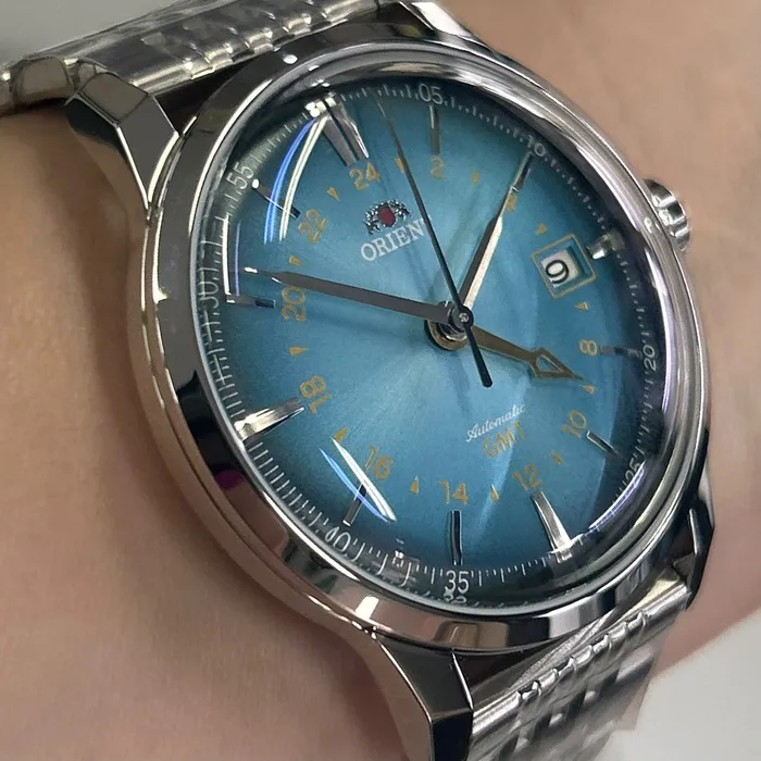 Relógio Orient Special Calibers GMT NH3SS019-E1SX Azul Turquesa | Taniguchi Relógios