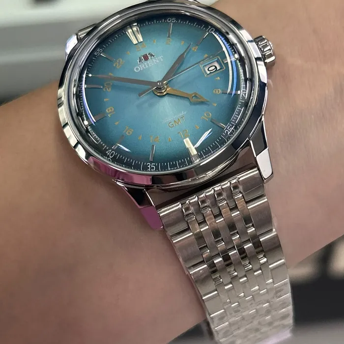 Relógio Orient Special Calibers GMT NH3SS019-E1SX Azul Turquesa | Taniguchi Relógios