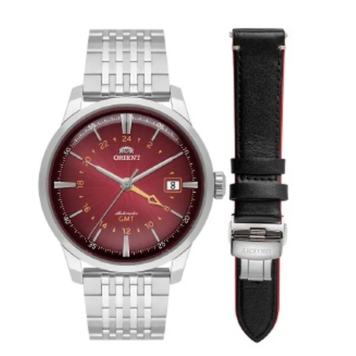 Relógio Orient Special Calibers GMT NH3SS019-W1SX Vermelho | Taniguchi Relógios