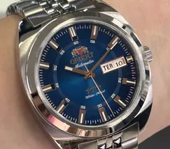 Relógio Orient 3 Estrelas Automático Heritage Safira YN6SS005 DRSX Azul 38,5mm 100m | Taniguchi Relógios - imagem 1