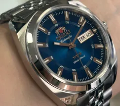 Relógio Orient 3 Estrelas Automático Heritage Safira YN6SS005 DRSX Azul 38,5mm 100m | Taniguchi Relógios - imagem 2