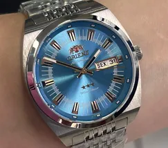 Relógio Orient 3 Estrelas Automático Heritage Safira YN6SS018 Azul Celeste 38,5mm 100m | Taniguchi Relógios - imagem 1